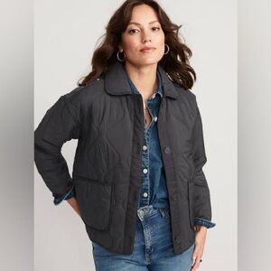 Old Navy Women's Dark Gray Puffer Jacket